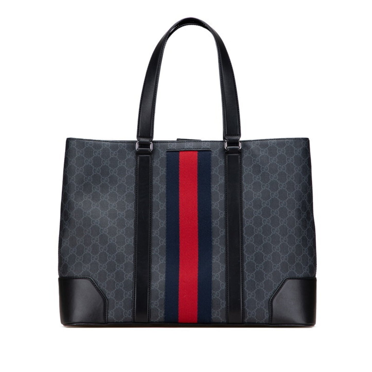 Gucci Black Pvc Leather Tote Bag