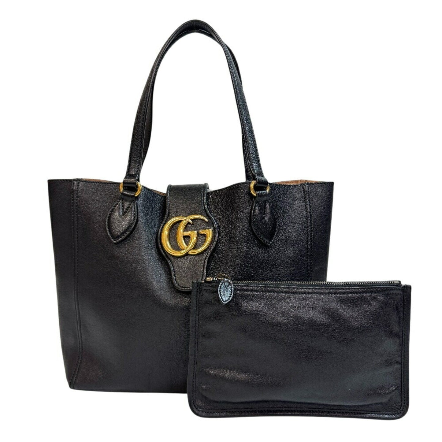 Gucci Gg Marmont Black Leather Tote Bag