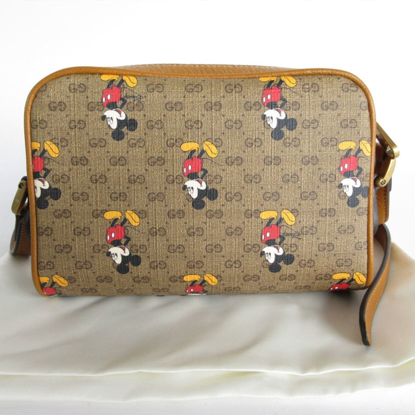 Gucci Brown Multi-Color Leather Pvc Shoulder Bag