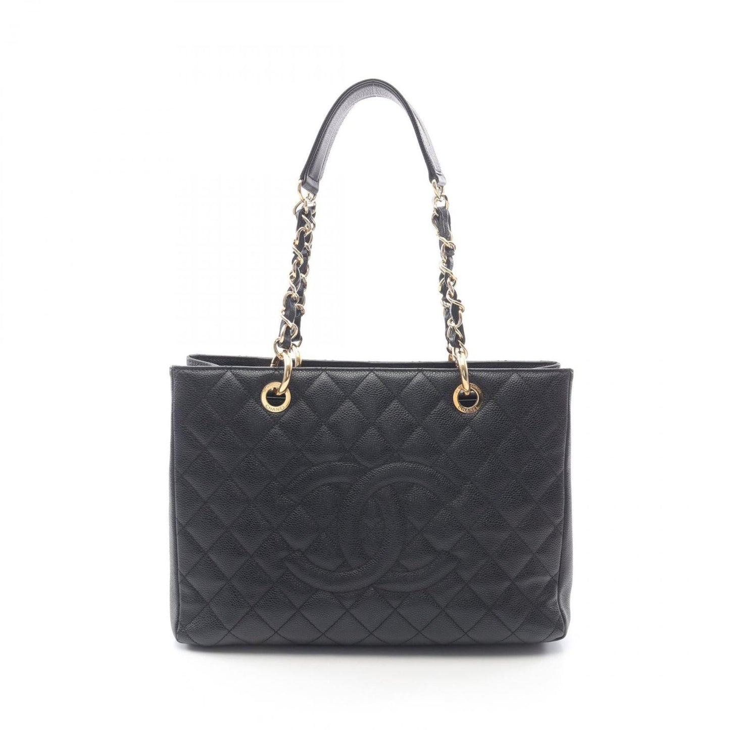 Chanel Matelasse Black Grained Calfskin Tote Bag