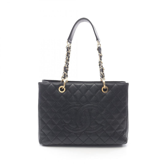 Chanel Matelasse Black Grained Calfskin Tote Bag