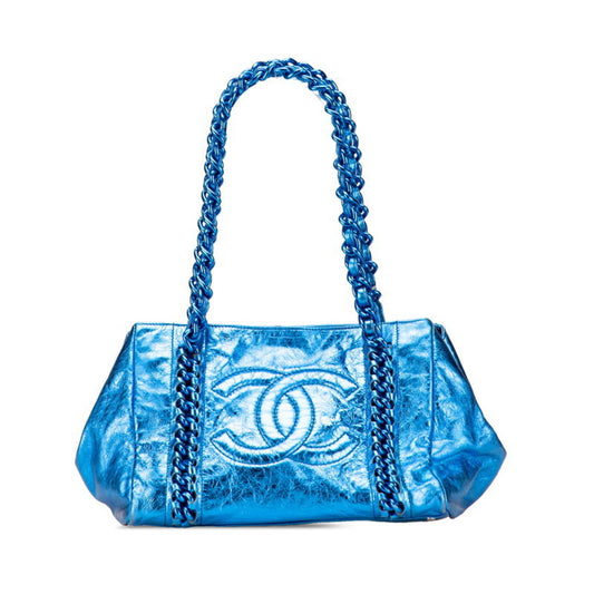 Chanel Blue Leather Tote Bag