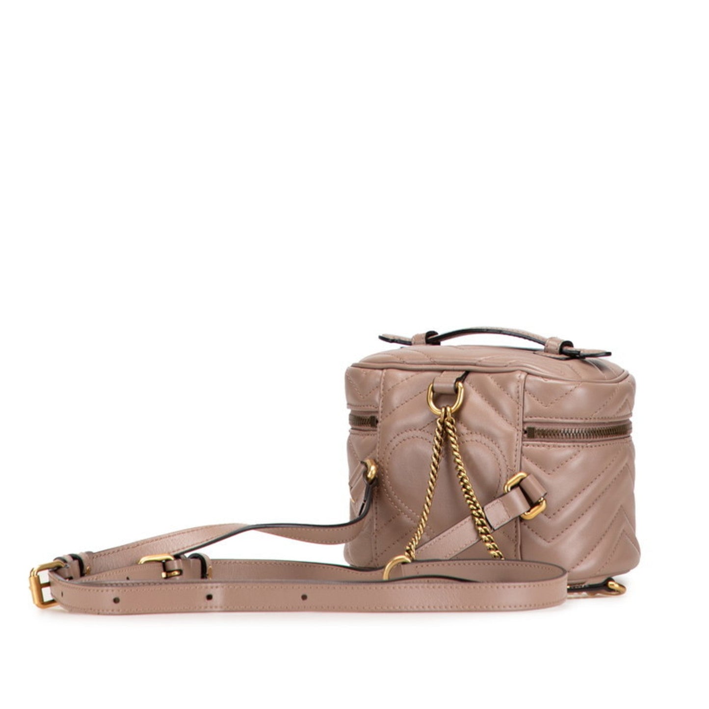 Gucci Gg Marmont Beige Quilting Backpack