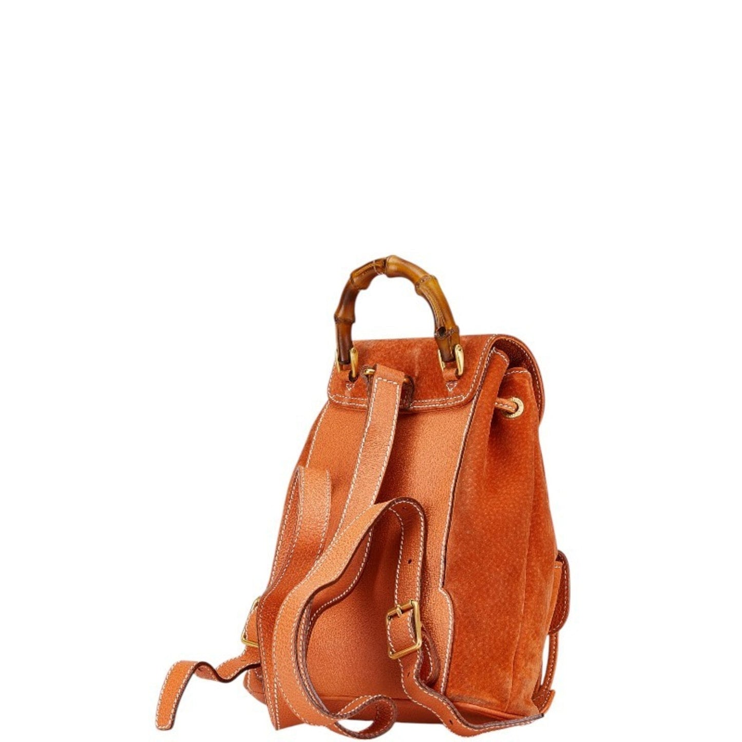 Gucci Orange Suede Leather Backpack