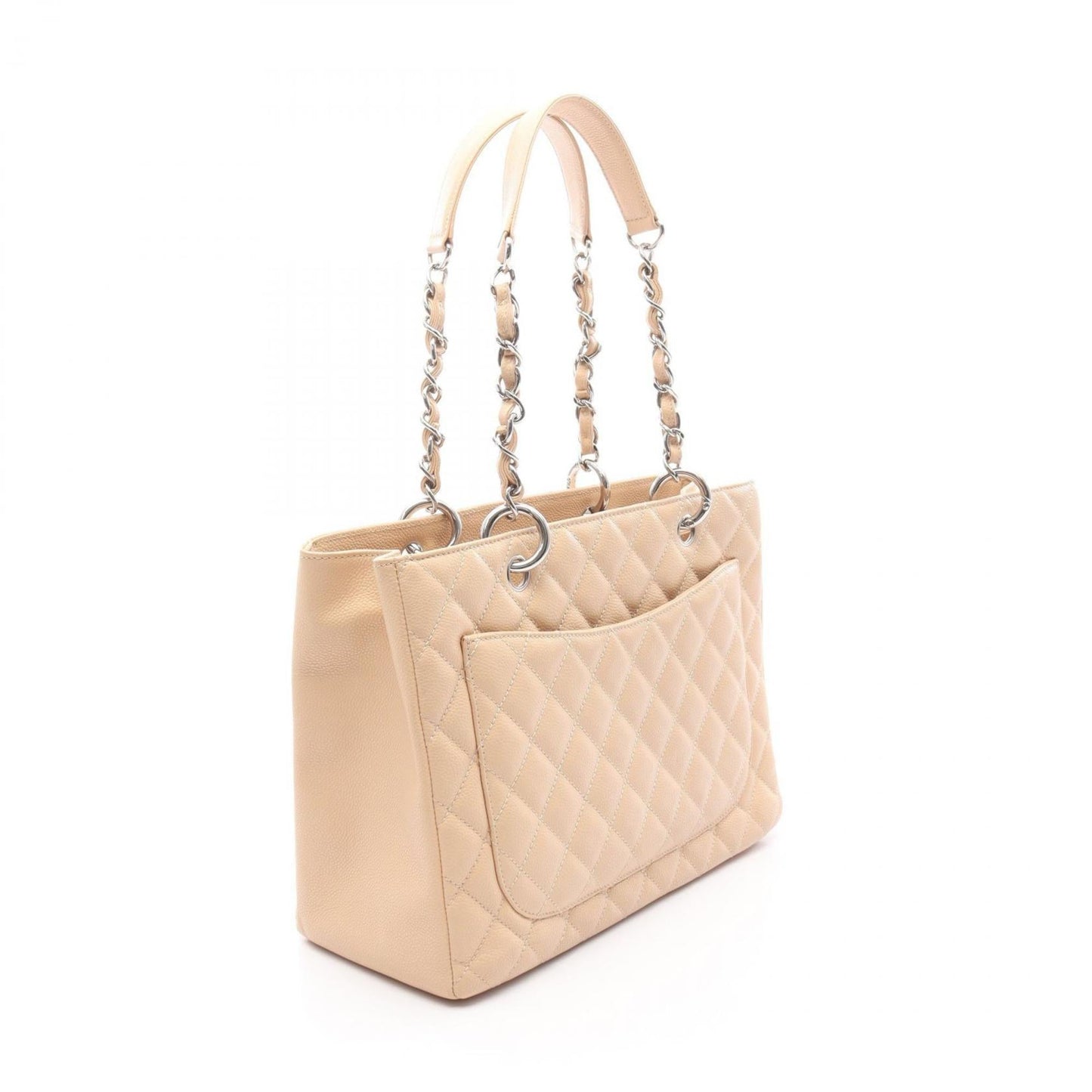 Chanel Beige Grained Calfskin Tote Bag