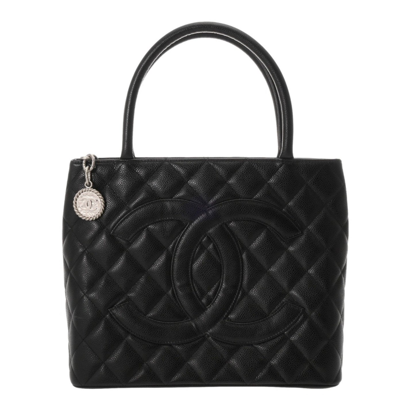 Chanel Black Grained Calfskin Tote Bag