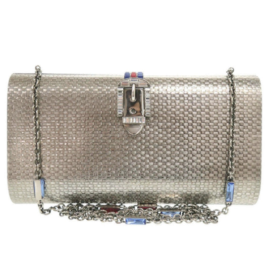 Gucci Silver Metal Shoulder Bag