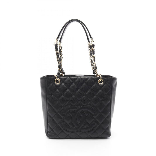 Chanel Black Leather Tote Bag