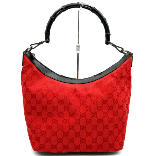 Gucci Black Red Color Gg Canvas Handbag Shoulder Bag