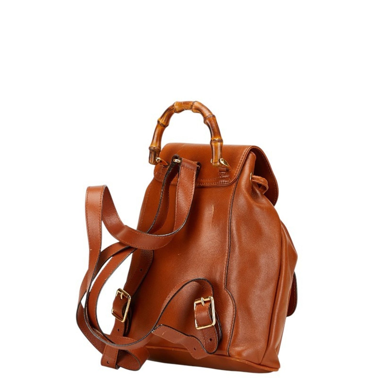 Gucci Bamboo Brown Leather Backpack