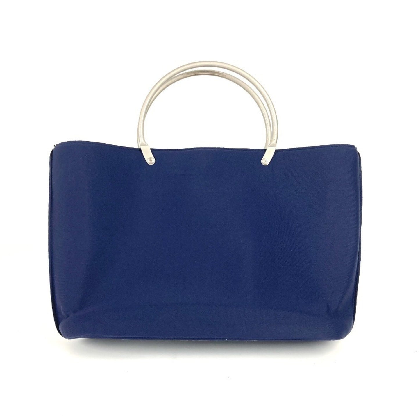 Chanel Navy Polyamide Handbag Tote Bag