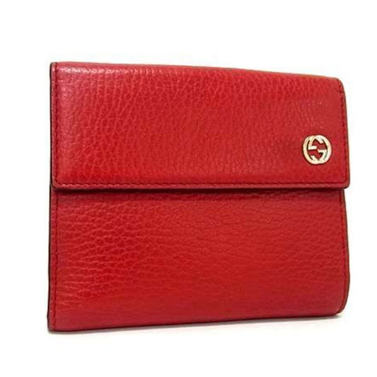 Gucci Red Color Leather Wallet (Bi-Fold)