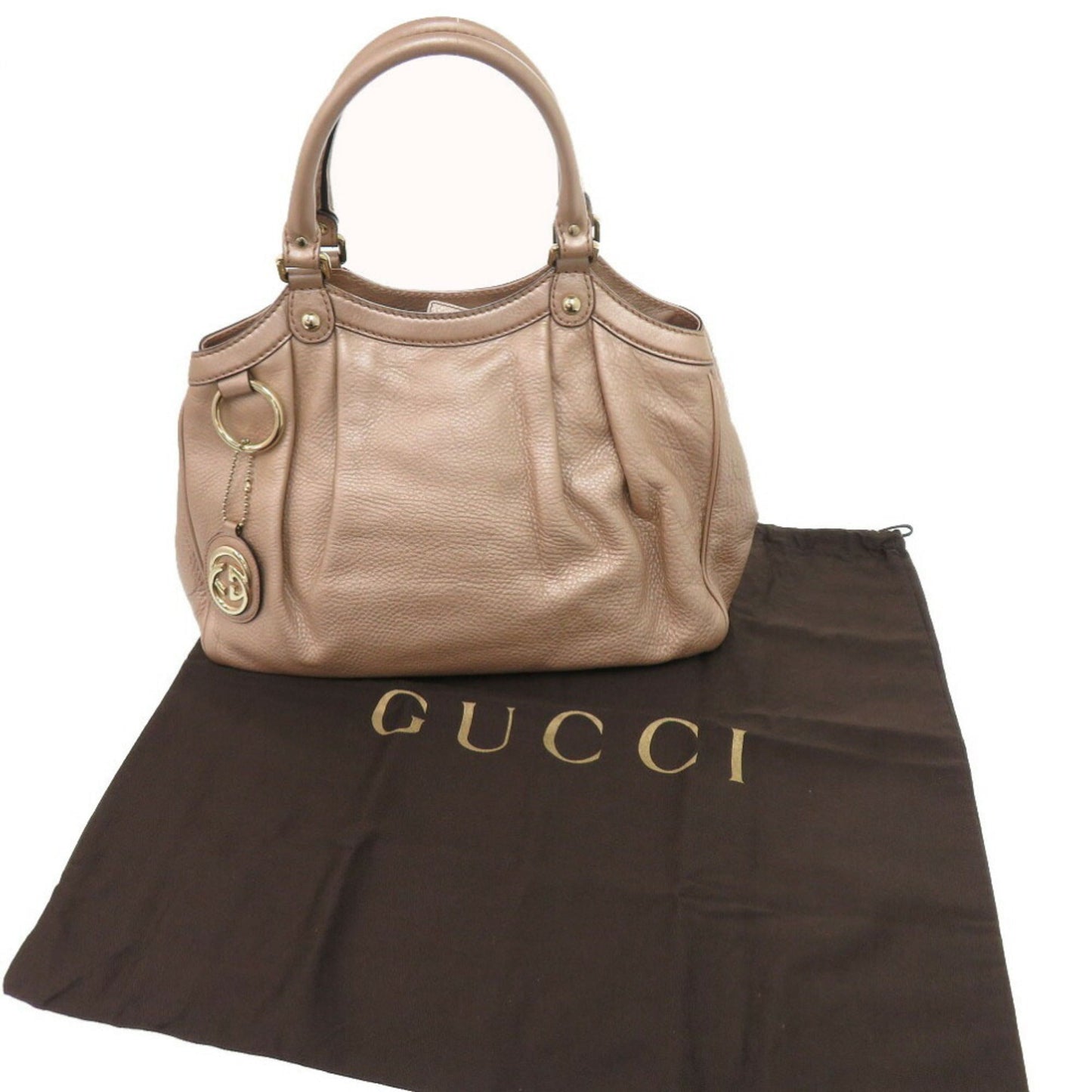 Gucci Beige Leather Handbag Tote Bag