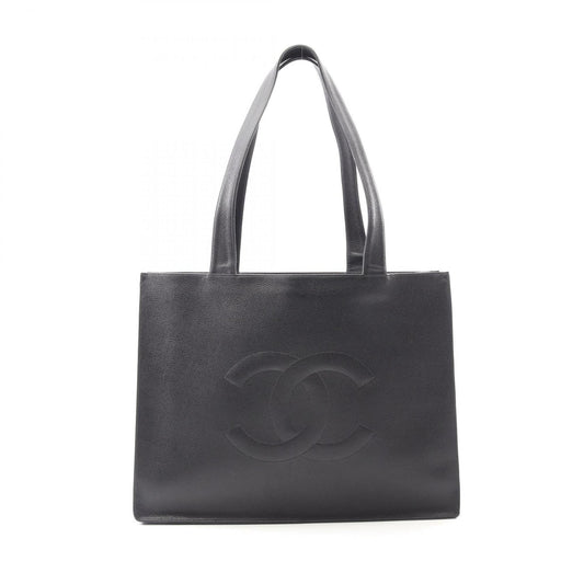 Chanel Black Leather Tote Bag