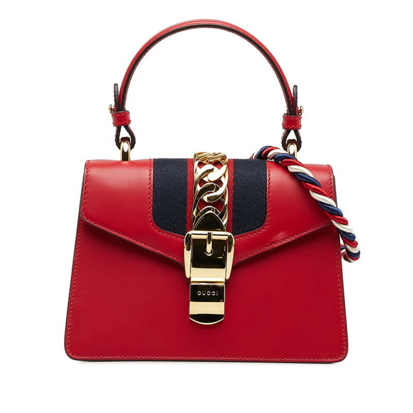 Gucci Red Color Leather Handbag Shoulder Bag