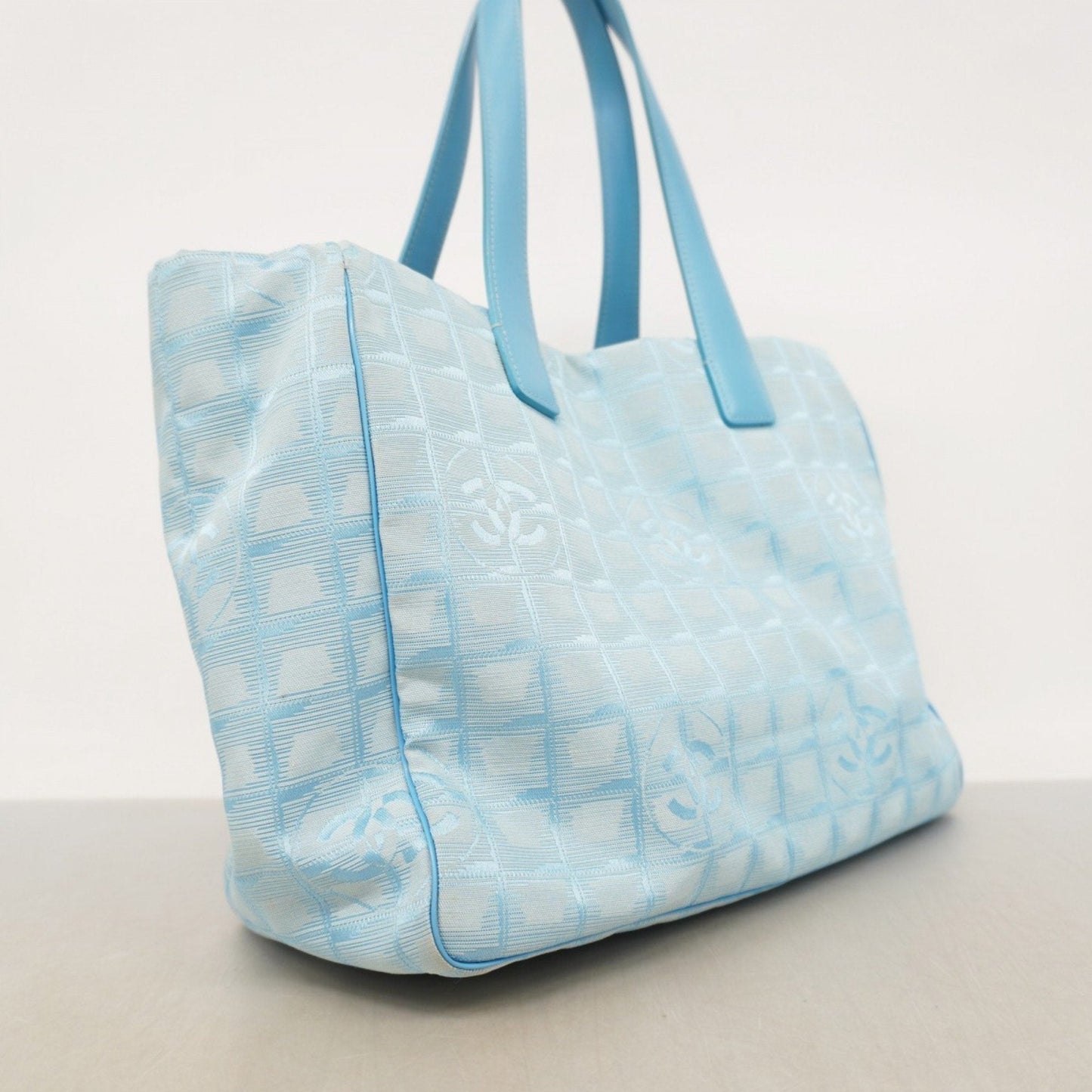 Chanel Light Blue Nylon Tote Bag