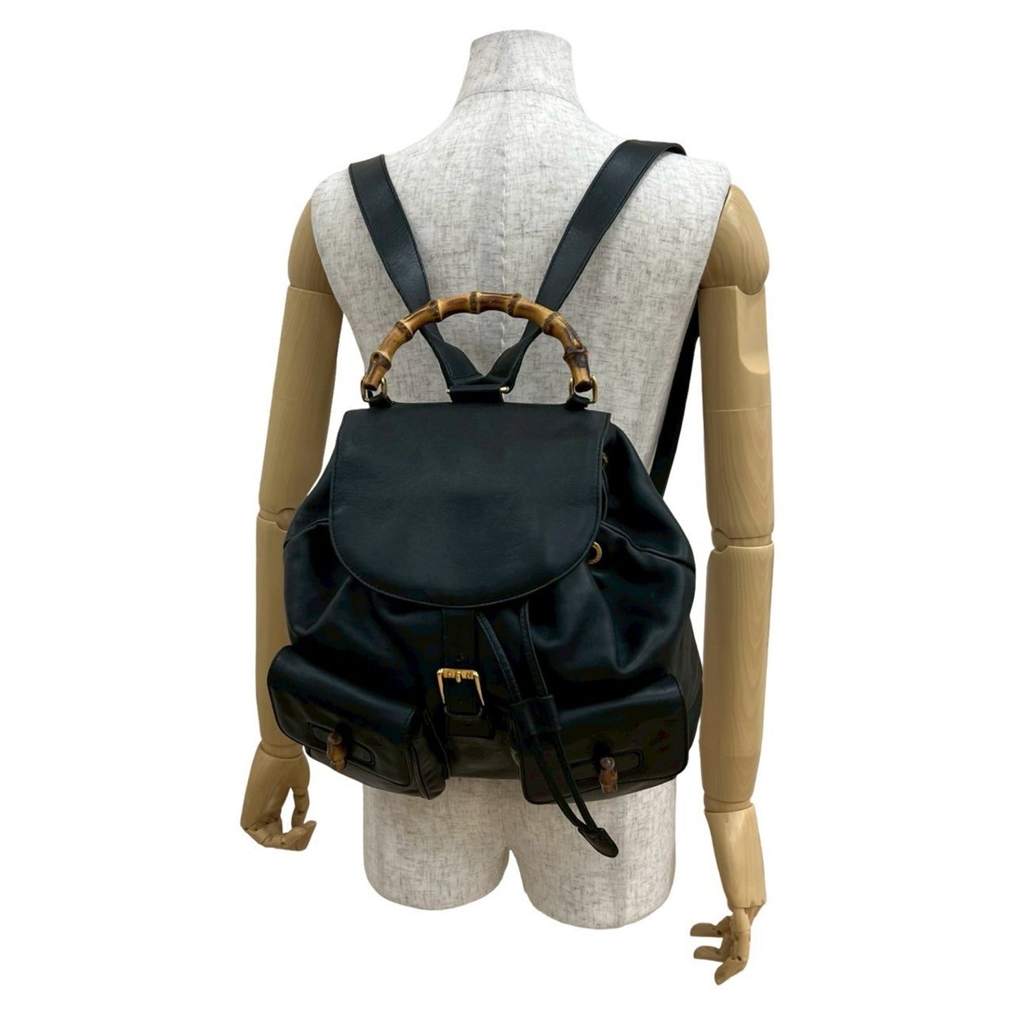 Gucci Black Leather Backpack