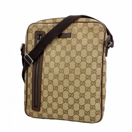 Gucci Brown Canvas Shoulder Bag