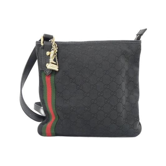 Gucci Black Green Red Color Gg Canvas Shoulder Bag