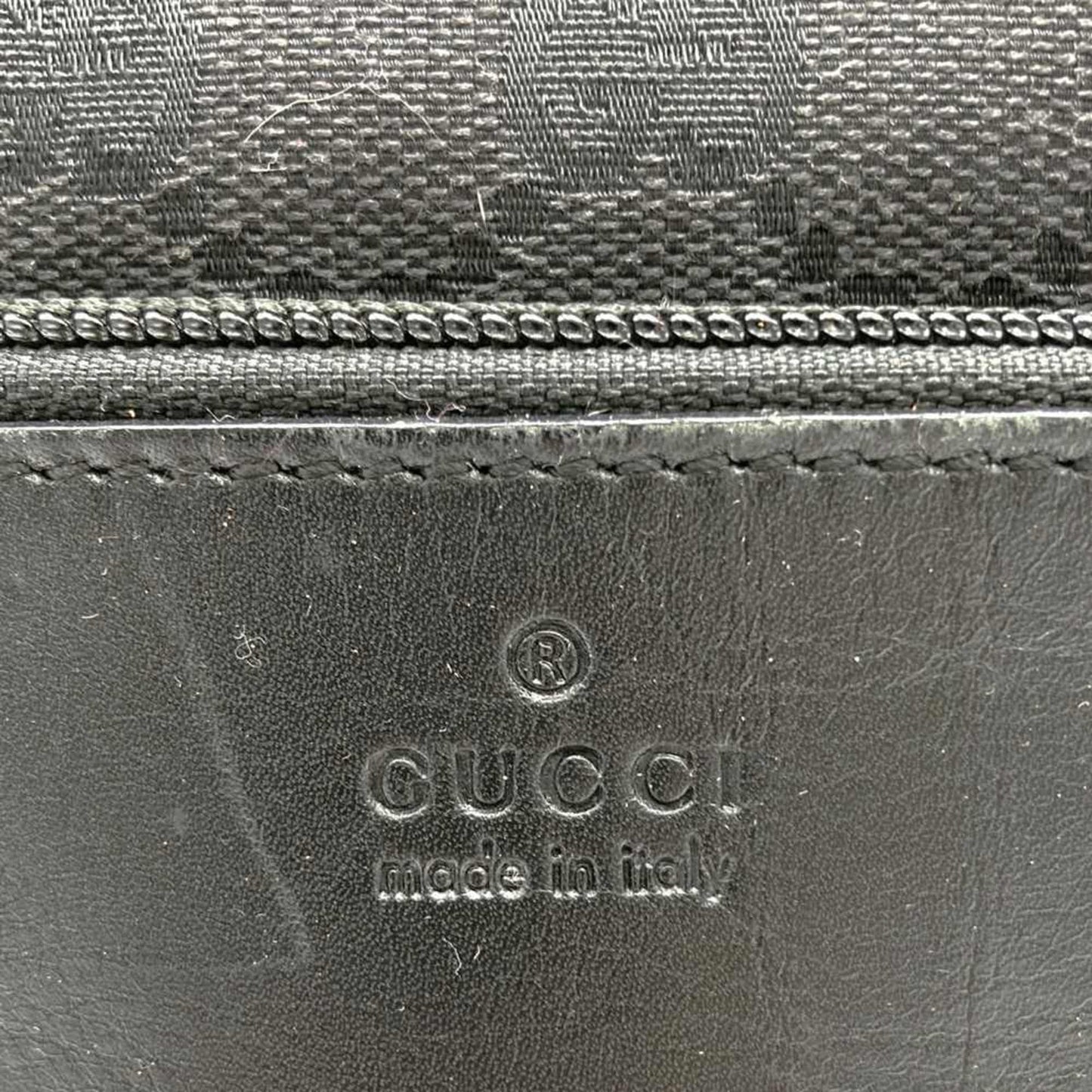 Gucci Black Gg Canvas Tote Bag