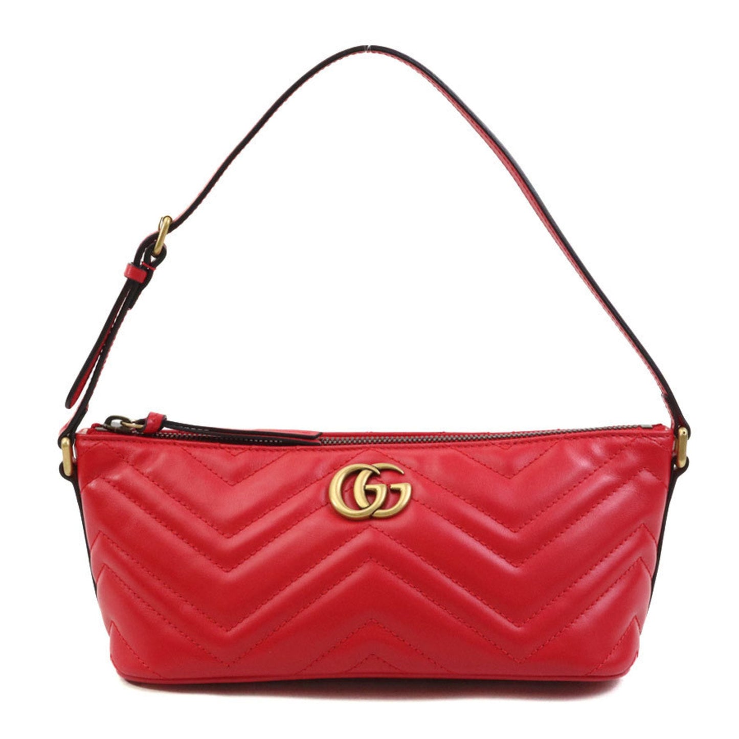 Gucci Red Color Leather Shoulder Bag