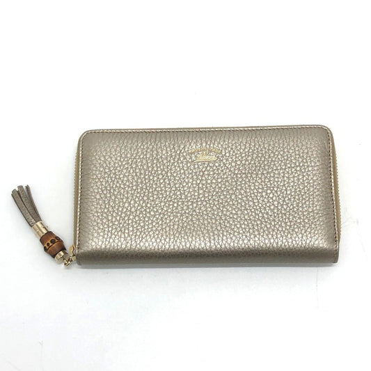 Gucci Gold Leather Long Wallet (Bi-Fold)