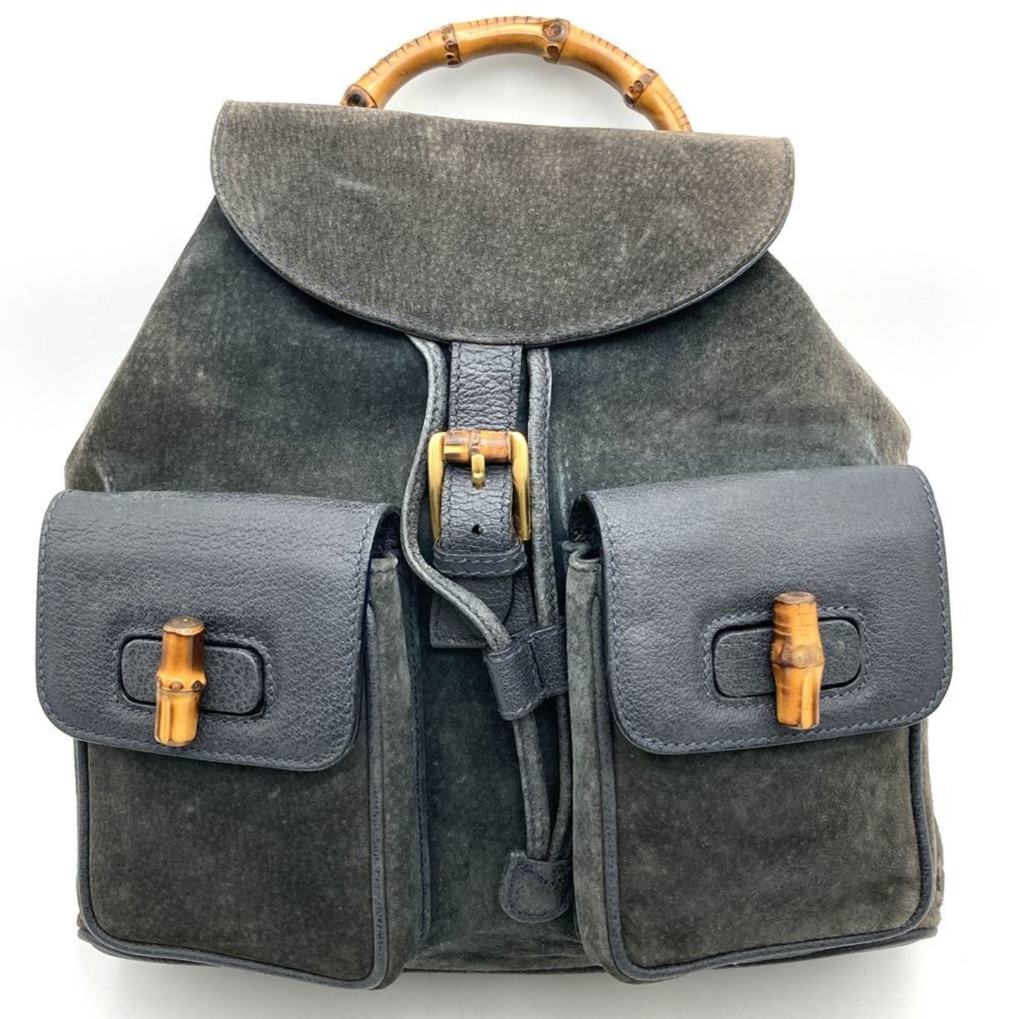 Gucci Gray Suede Backpack