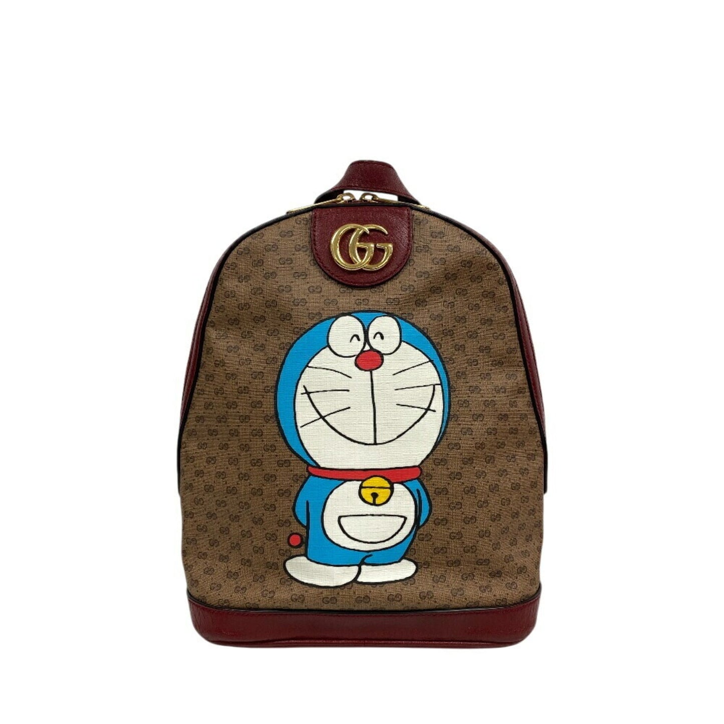 Gucci Beige Red Color Gg Supreme Backpack