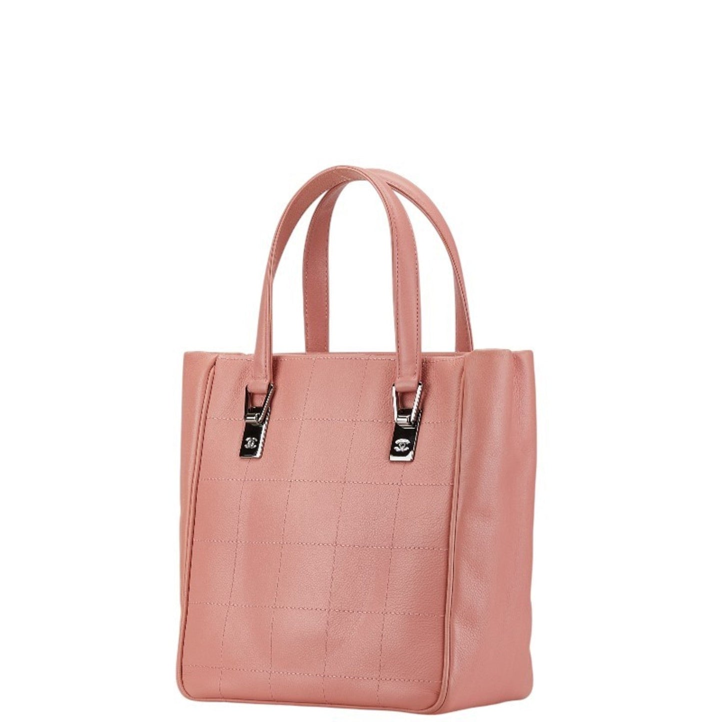 Chanel Chocolate Bar Pink Grained Calfskin Tote Bag