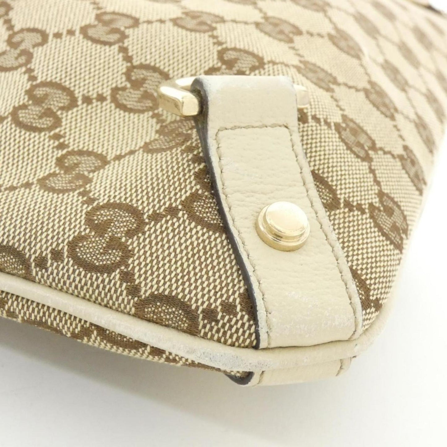 Gucci Beige Ivory Gg Canvas Shoulder Bag