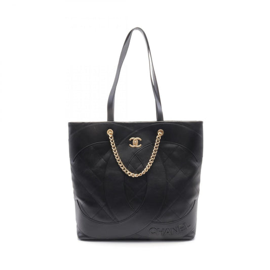 Chanel Black Leather Tote Bag