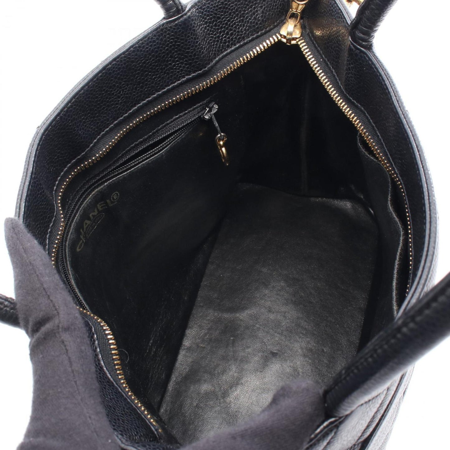 Chanel Black Leather Tote Bag