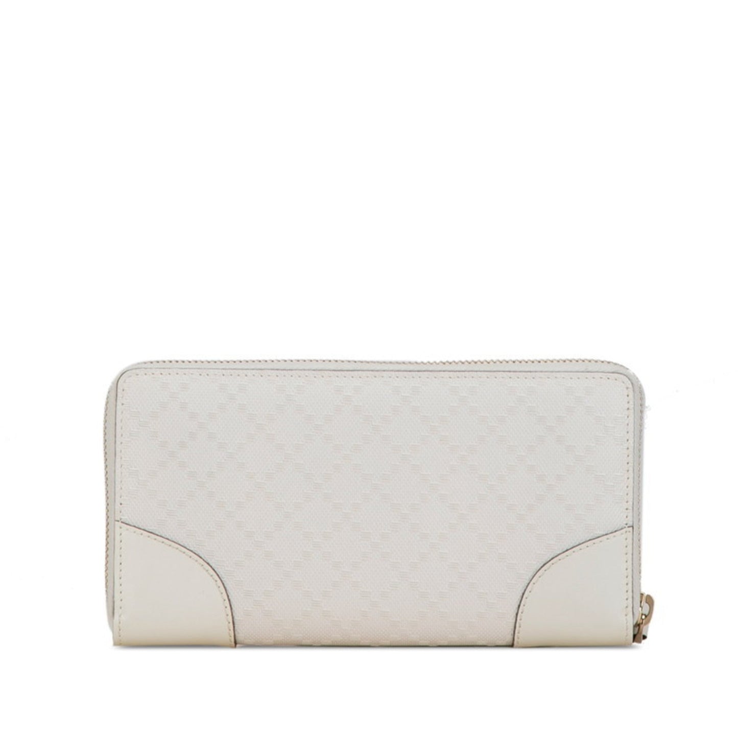 Gucci White Pvc Leather Long Wallet (Bi-Fold)