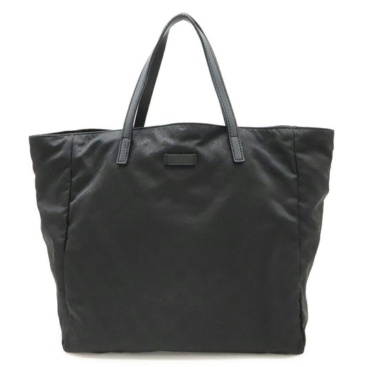 Gucci Black Nylon Leather Handbag Tote Bag