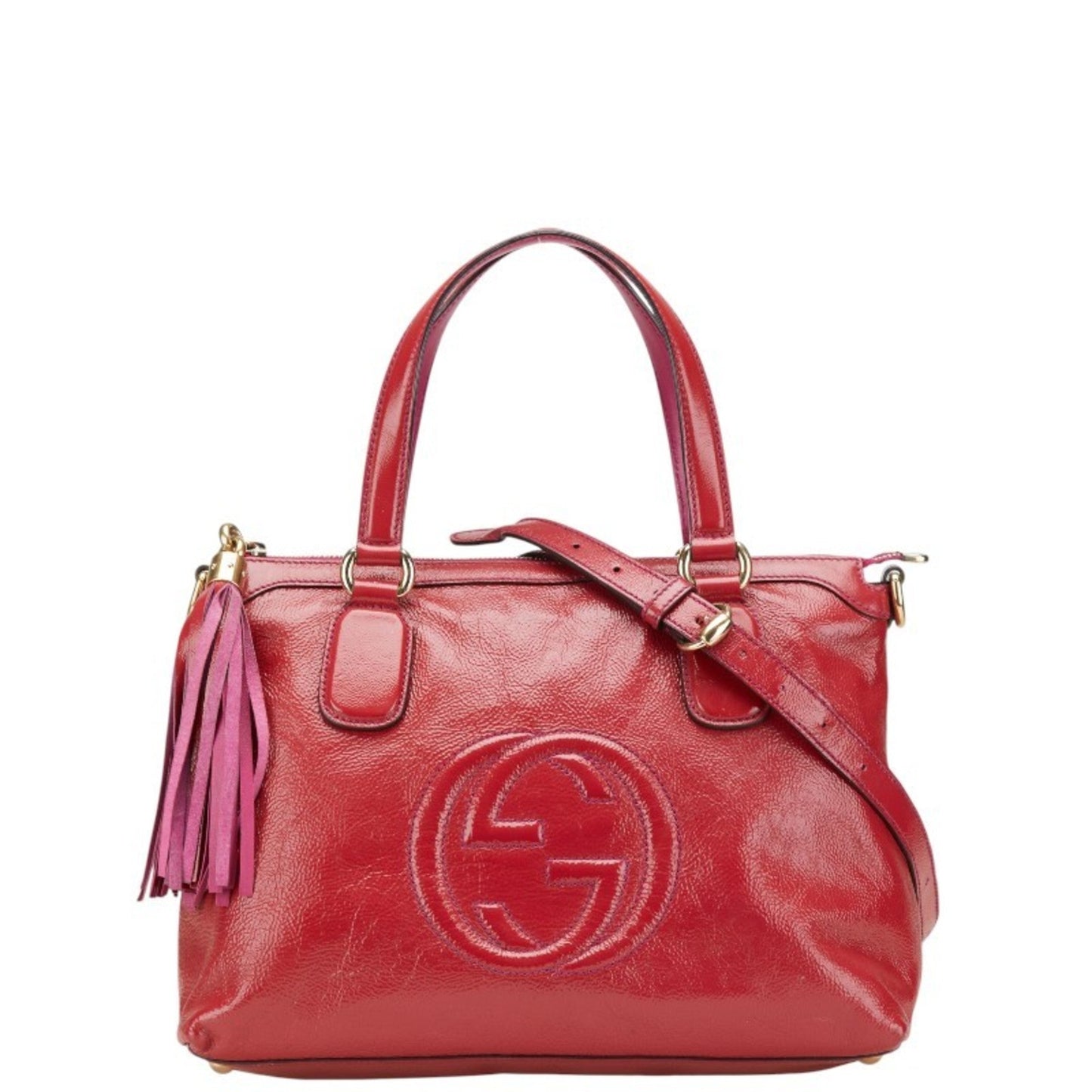 Gucci Soho Red Color Leather Handbag Shoulder Bag