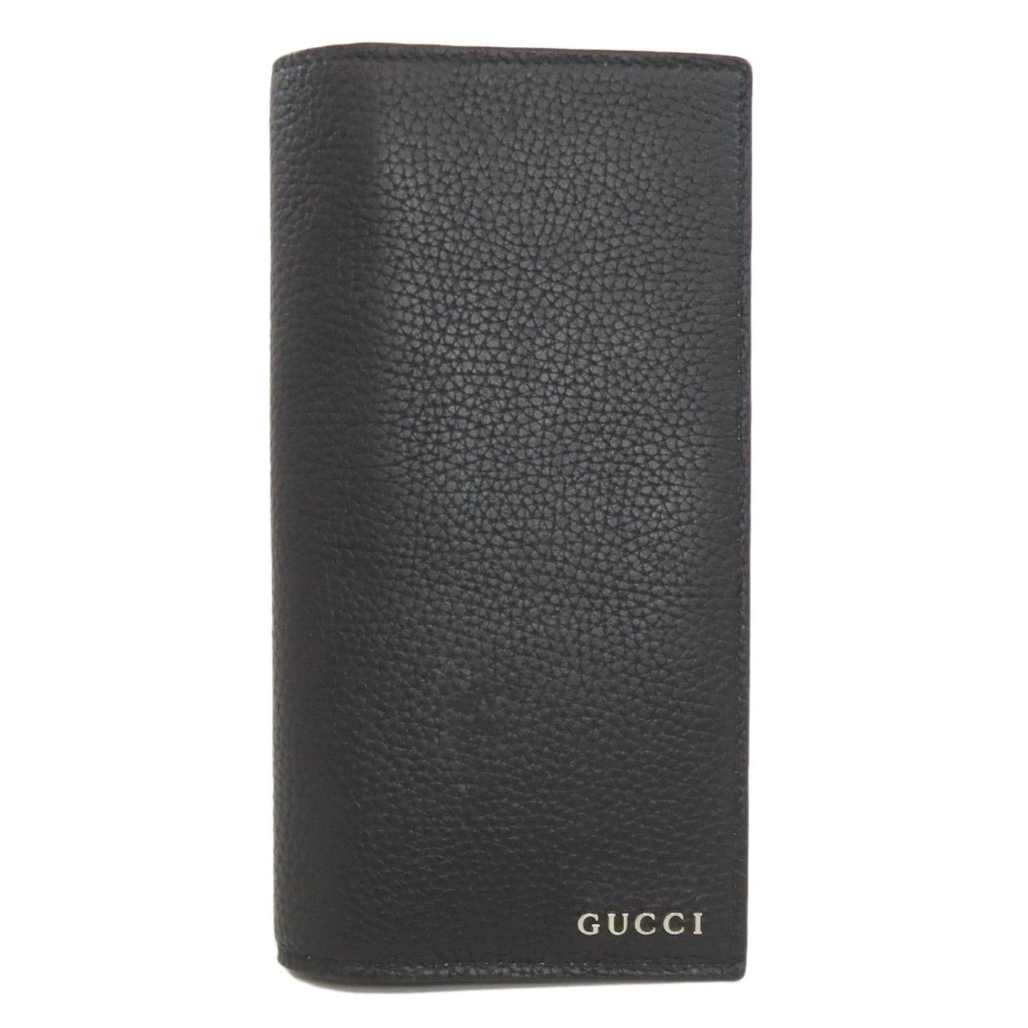 Gucci Black Leather Long Wallet (Bi-Fold)