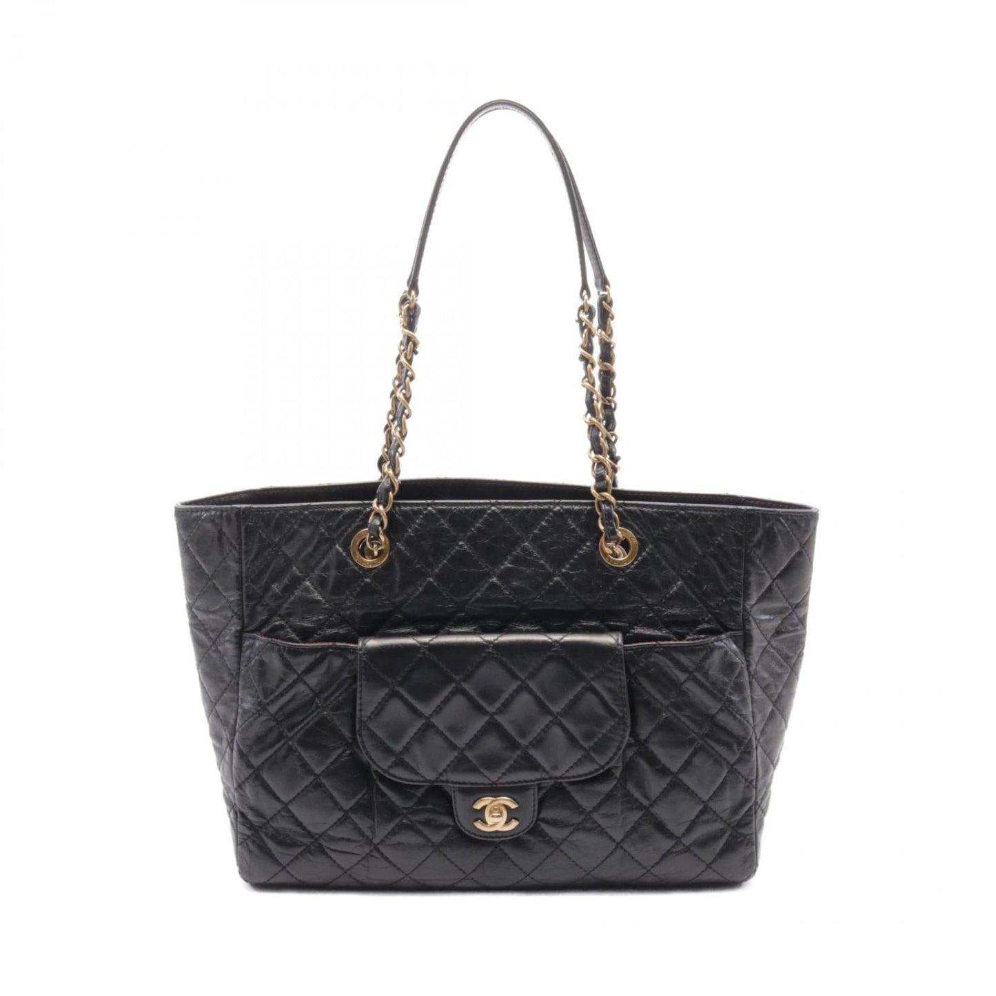 Chanel Black Leather Tote Bag