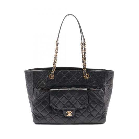 Chanel Black Leather Tote Bag