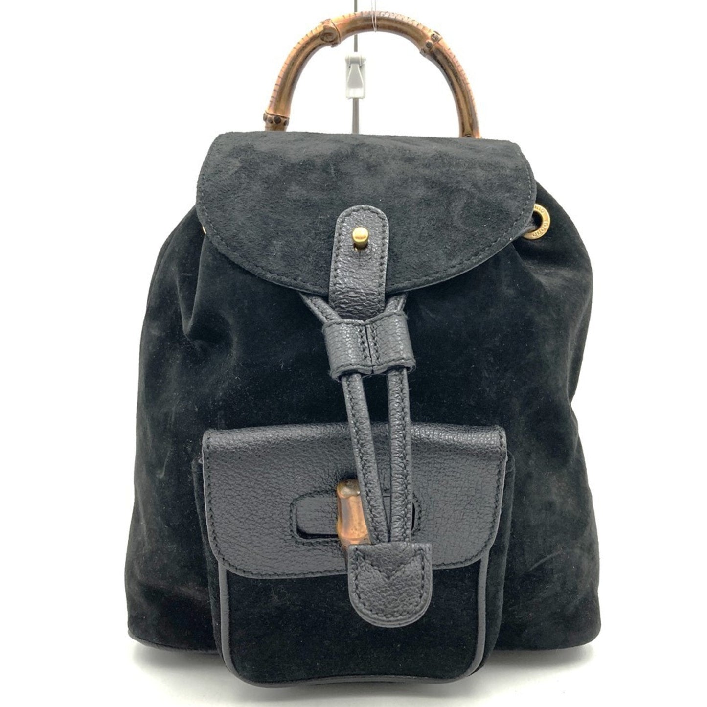 Gucci Black Suede Leather Backpack