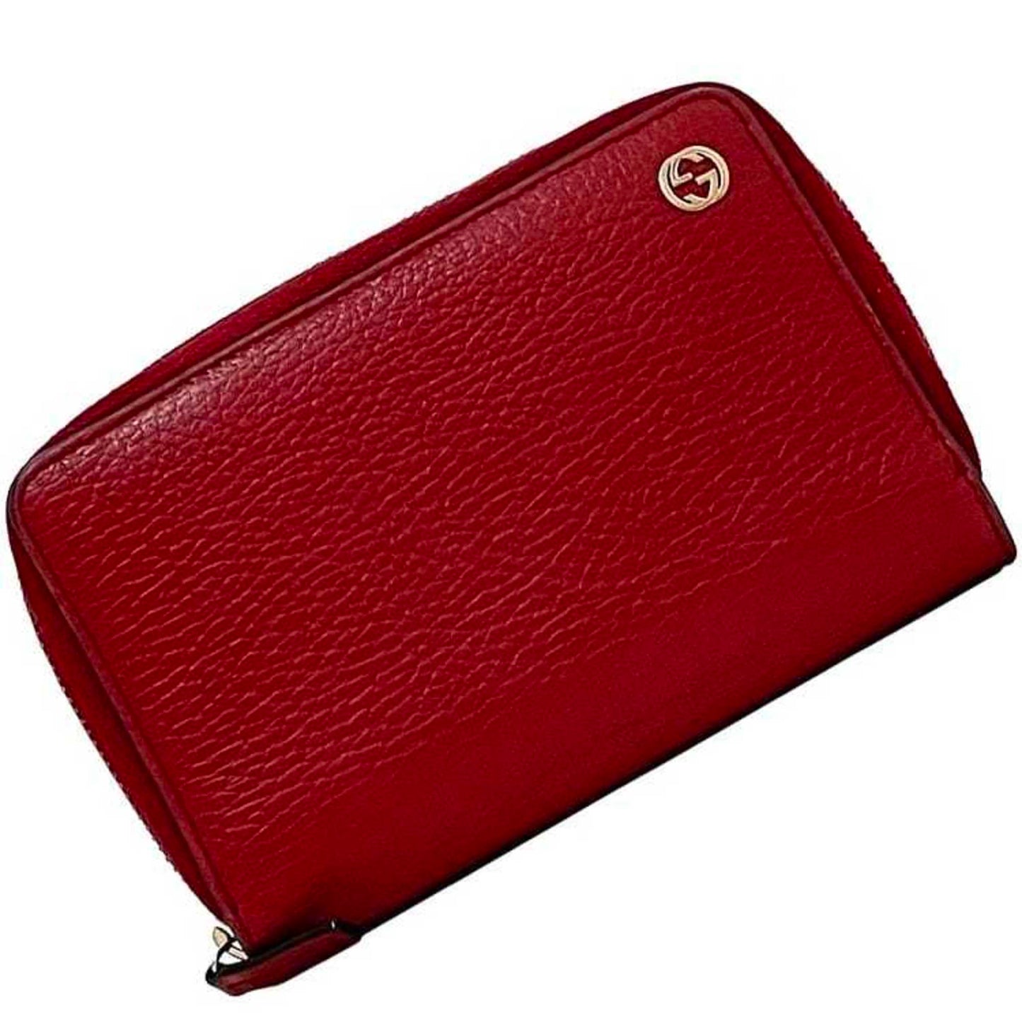 Gucci Red Color Leather Wallet (Bi-Fold)