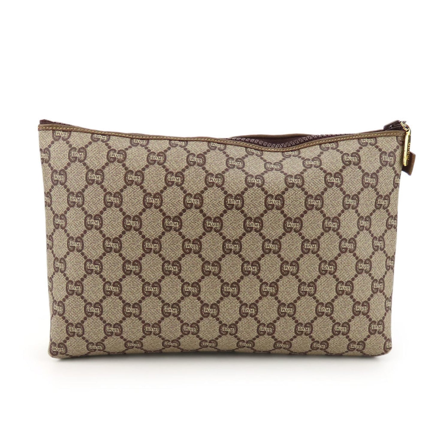 Gucci Beige Gg Plus Clutch Bag Pouch