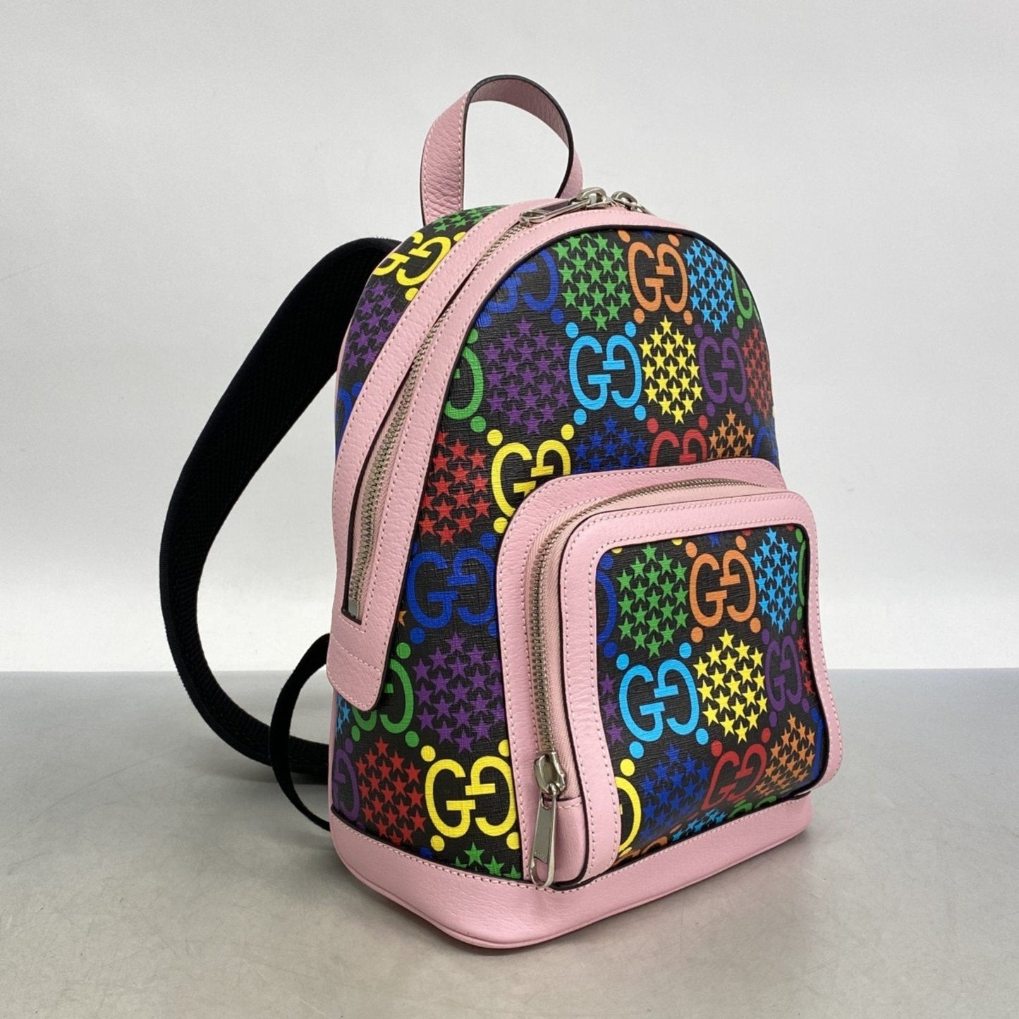 Gucci Multi-Color Pink Pvc Leather Backpack