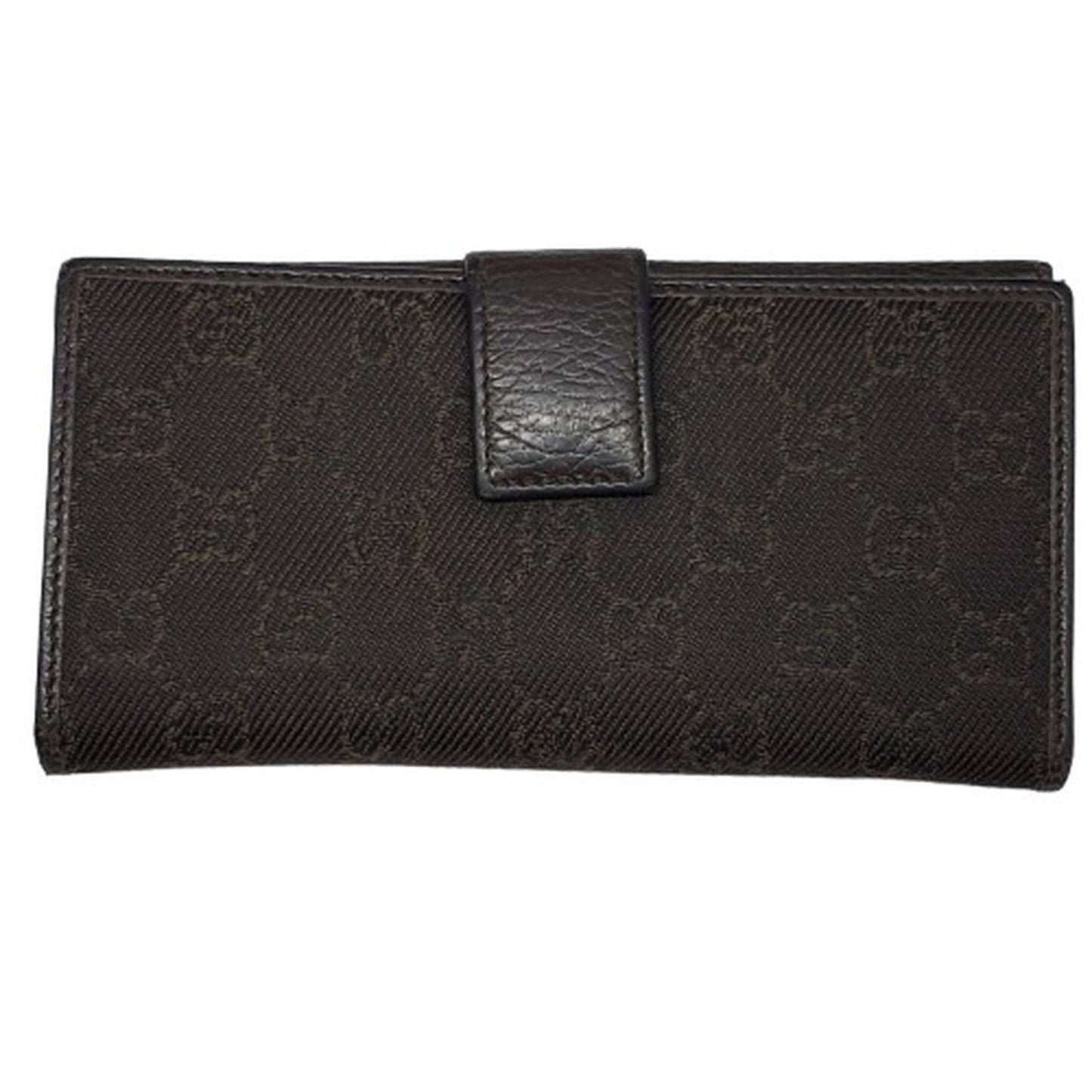 Gucci Brown Gg Canvas Long Wallet (Bi-Fold)