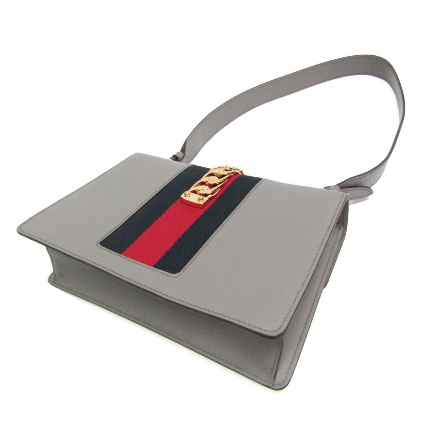 Gucci Gray Leather Shoulder Bag