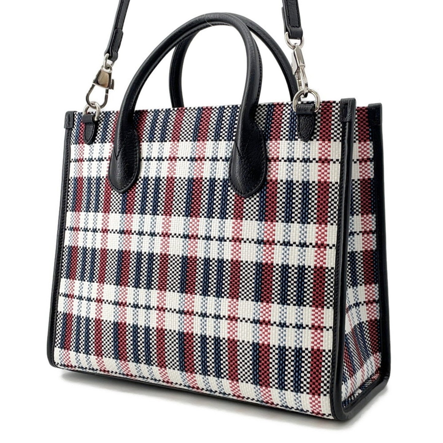 Gucci Multi-Color Canvas Leather Shoulder Bag Tote Bag