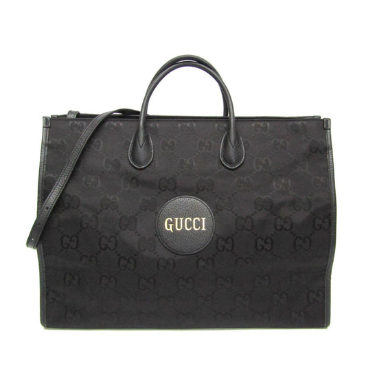 Gucci Black Nylon Canvas Leather Handbag Shoulder Bag