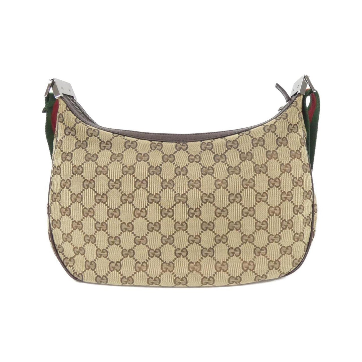 Gucci Beige Dark Brown Gg Canvas Shoulder Bag