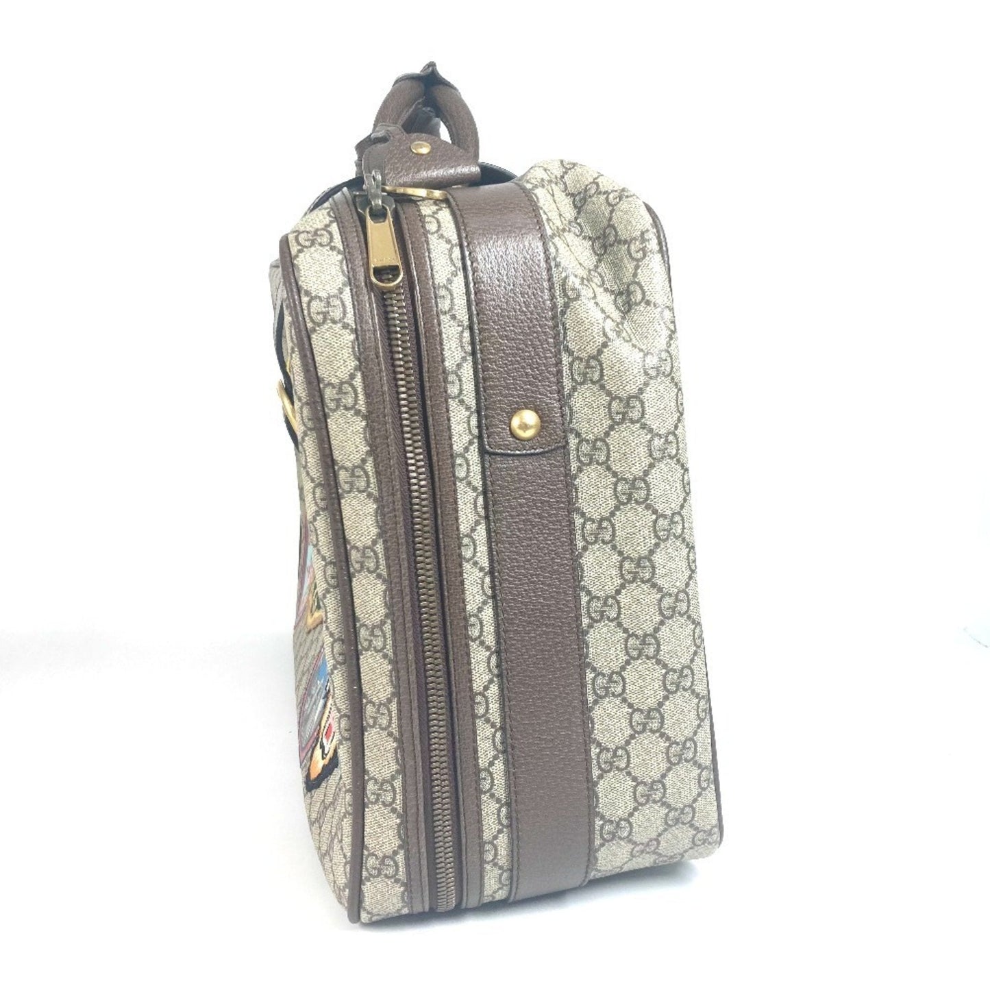 Gucci Beige Multi-Color Gg Supreme Boston Bag