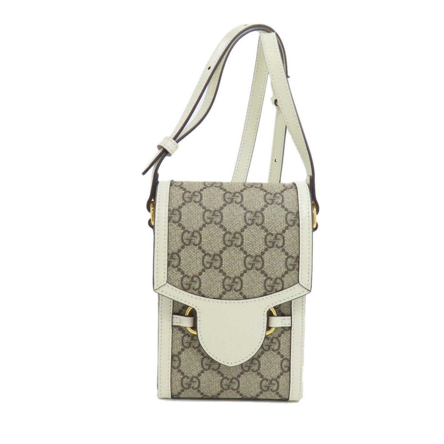 Gucci Brown White Pvc Shoulder Bag