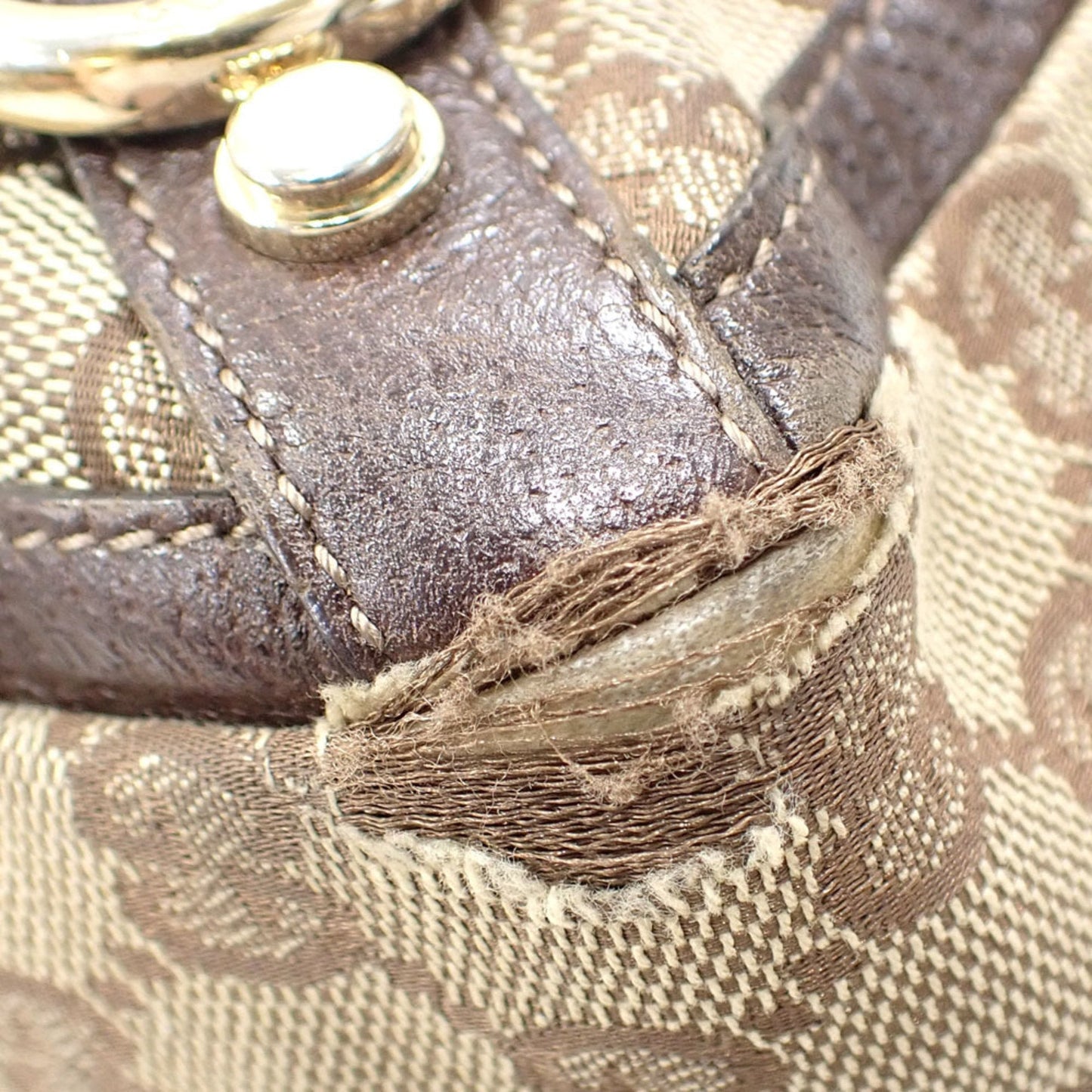 Gucci Beige Gg Canvas Tote Bag